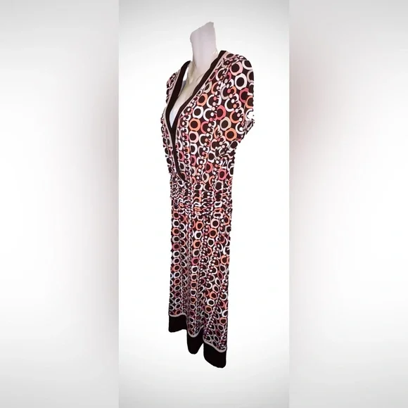 Women’s~STUDIO 1 Petite~Pink & Brown~Geometric Dress~SIZE 14P~EUC~SKU029 - Picture 6 of 12